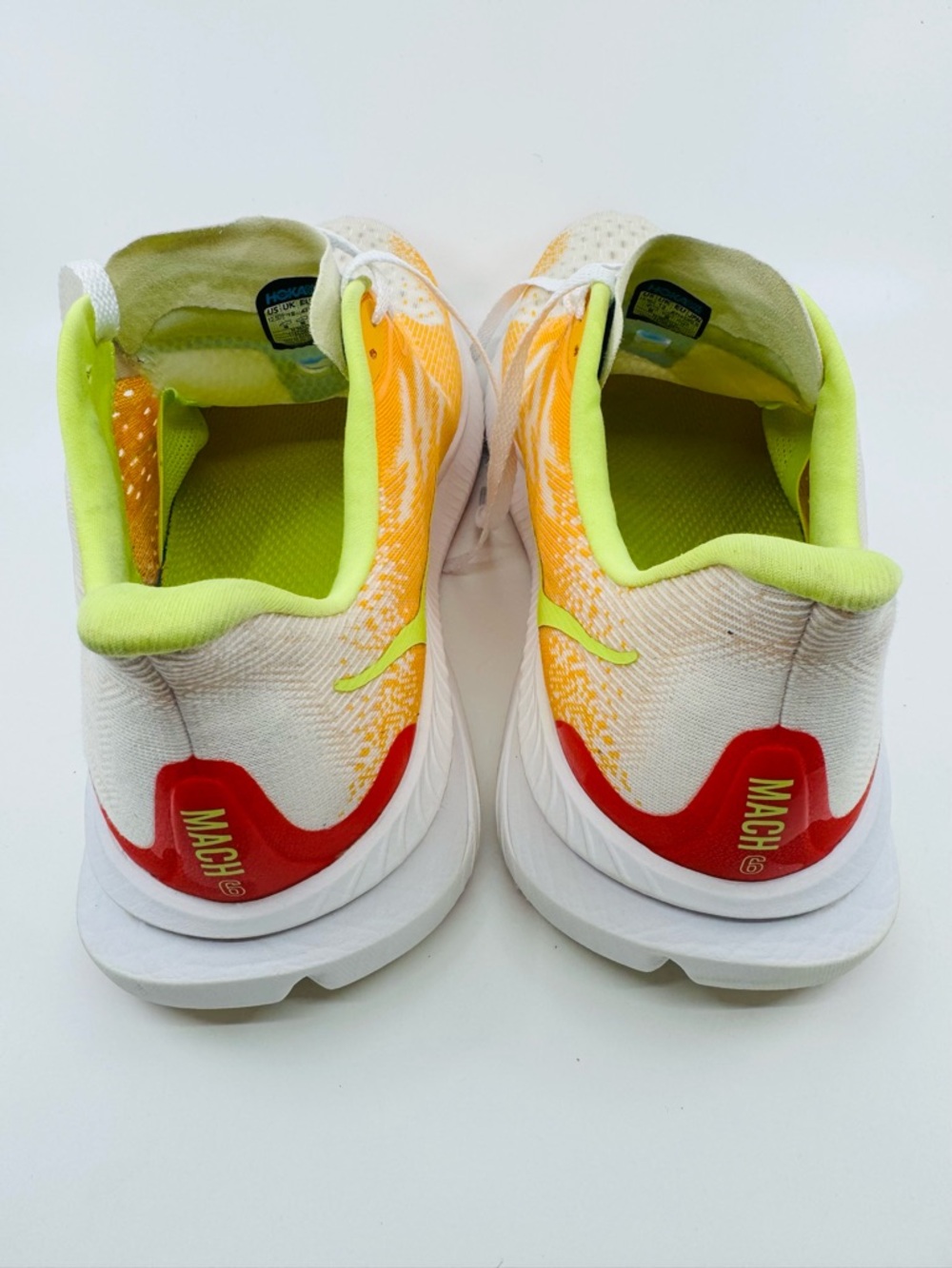 Hoka Men’s Mach 6 Color Solar Flare White SZ 12.5 - Picture 3 of 9